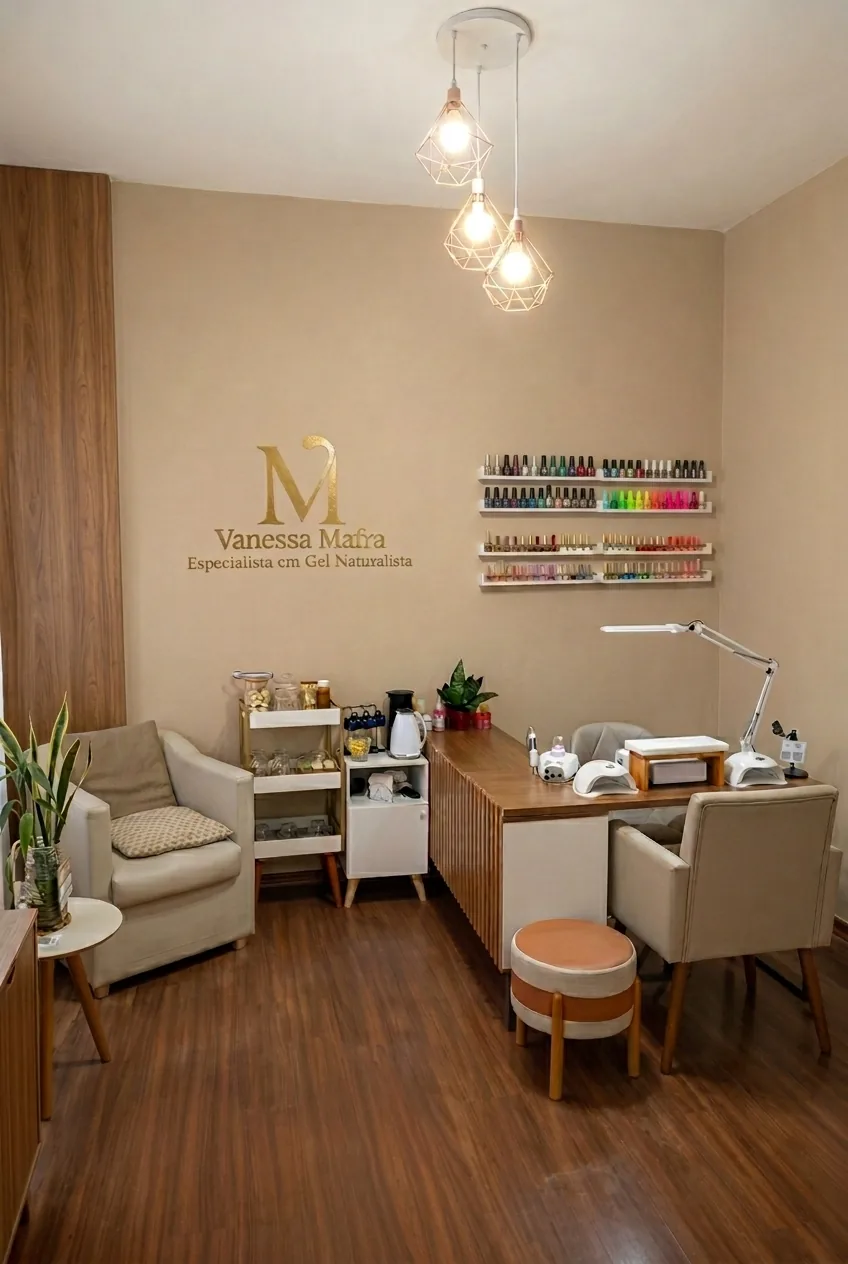 Espaço da Vanessa Mafra para alongamento de unhas em gel em Duque de Caxias